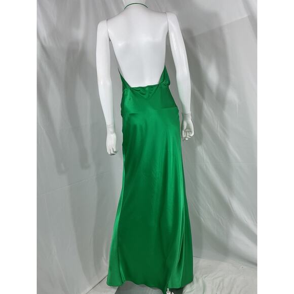 Amanda Uprichard Vibrant Green Backless Dress - Picture 3 of 4